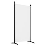 vidaXL Cloison de séparation 5 panneaux Blanc 433x180 cm Tissu