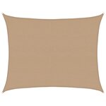 vidaXL Voile d'ombrage 160 g/m² Taupe 6x8 m PEHD