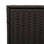 vidaXL Boîte de rangement de jardin noir 283L résine tressée