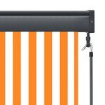 vidaXL Store roulant d'extérieur 170x250 cm Blanc et orange