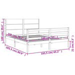 vidaXL Cadre de lit sans matelas 160x200 cm bois massif