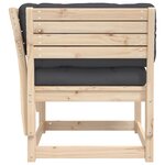 vidaXL Canapé de jardin accoudoirs avec coussins bois massif de pin