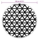 vidaXL Tapis d'extérieur noir Ø120 cm PP