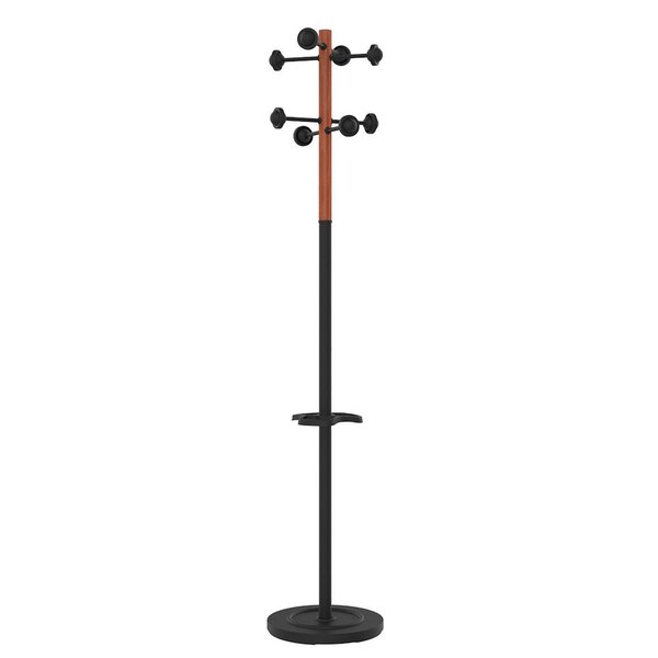 Portemanteau Accueil  - 8 patères - Hêtre/noir
