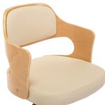 vidaXL Chaises pivotantes à manger lot de 2 bois courbé et similicuir
