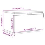 vidaXL Tables de chevet murales avec lumières LED 2 Pièces blanc