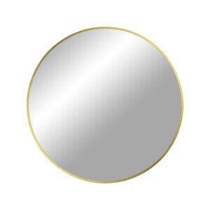 Miroir rond en aluminium avec cadre marron clair Ø 60 cm