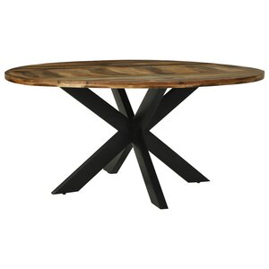 vidaXL Table de salle à manger ronde Ø160x76 cm Bois massif d'acacia