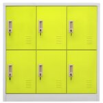 vidaXL Armoire à casiers Gris clair et vert 90x45x92 5 cm Acier
