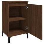vidaXL Tables de chevet 2Pièces chêne marron 40x35x70cm bois d'ingénierie