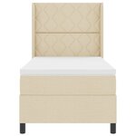 Base de lit Box Spring vidaXL avec matelas et LED Crème 100x200 cm en tissu