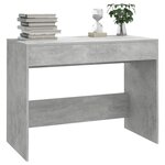 Bureau table poste de travail meuble d'ordinateur informatique étude 101 x 50 x 76 5 cm bois d'ingénierie gris 02_0023830