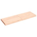 vidaXL Dessus de table bois massif non traité bordure assortie