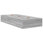 Cadre de lit de rangement vidaXL Gris Sonoma 80x200 cm