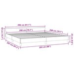 vidaXL Cadre de lit avec tête de lit sans matelas blanc 200x200 cm