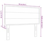 Tête de lit design Lines gris foncé 90 cm en tissu