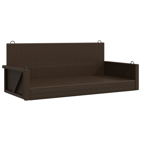 vidaXL Balancelle marron 119x56x48 cm résine tressée