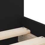 vidaXL Cadre de lit avec tiroirs sans matelas noir 90x200 cm