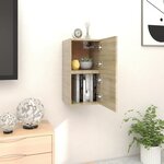 vidaXL Meubles TV muraux 2 Pièces Chêne sonoma 30 5x30x30 cm