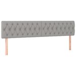 vidaXL Sommier à lattes de lit matelas LED Gris clair 200x200 cm Tissu
