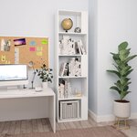 vidaXL Bibliothèque/Séparateur de pièce Blanc Bois d’ingénierie