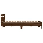 vidaXL Cadre de lit avec tête de lit chêne marron 150x200 cm