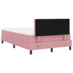 Lit à ressorts vidaXL avec matelas rose 120x200 cm en velours
