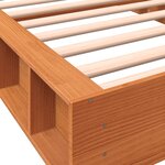 vidaXL Cadre de lit sans matelas cire marron 90x200 cm bois pin massif