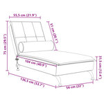 vidaXL Chaise longue de massage avec traversin noir velours