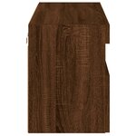 vidaXL Meuble TV mural avec lumières LED chêne marron 80x30x40 cm