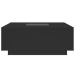 vidaXL Table basse avec LED infini noir 100x100x40 cm