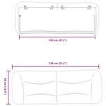vidaXL Coussin de tête de lit bleu 120 cm tissu