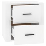 vidaXL Table de chevet Blanc brillant 50x39x47 cm