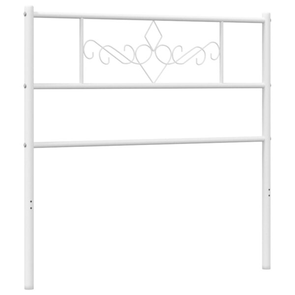 vidaXL Tête de lit métal blanc 100 cm