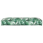 vidaXL Coussin de Palette pour Dos à Motif de Feuilles 120x40x12 cm Tissu Oxford