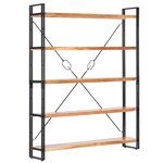 vidaXL Bibliothèque à 5 niveaux 140x30x180 cm Bois d'acacia solide