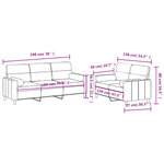 vidaXL Ensemble de canapés 2 Pièces avec coussins crème tissu