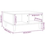 vidaXL Table basse Sonoma gris 60x60x30 cm Aggloméré