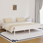 vidaXL Cadre de lit sans matelas bois massif de pin 200x200 cm blanc
