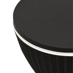 vidaXL Table à glacière 3 en 1 noir polypropylène