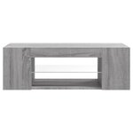 vidaXL Meuble TV avec lumières LED Sonoma gris 90x39x30 cm