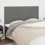 vidaXL Têtes de lit 4 Pièces Gris clair 90x5x78/88 cm Tissu