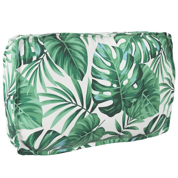 vidaXL Coussin de palette pour dossier motif feuilles 70x40x12 cm en tissu Oxford