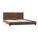 vidaXL Cadre de lit sans matelas marron similicuir daim 120x200 cm