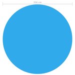 vidaXL Couverture de piscine Bleu 356 cm PE