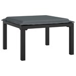 Salon de jardin meuble d'extérieur ensemble de mobilier 5 pièces noir et gris résine tressée 02_0016612