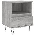 vidaXL Tables de chevet 2 Pièces sonoma gris 40x35x50 cm bois ingénierie
