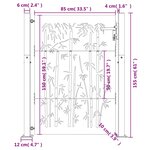 vidaXL Portail de jardin 105x155 cm acier corten design de bambou