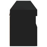 vidaXL Meubles TV muraux avec lumières LED 2 Pièces noir 60x30x40 cm