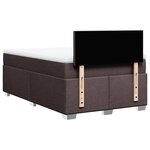 vidaXL Sommier à lattes de lit avec matelas Marron foncé 120x200 cm